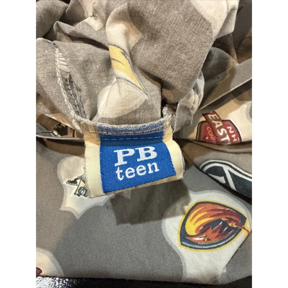 NHL Pottery Barn Teen PB Pillowcase Sheet GRAY used Standard 2007